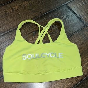 Soulcycle x Lululemon sports bra lime green